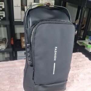 Black Men's Crossbody Sling Bag